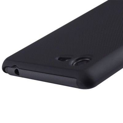 Nillkin Frosted Shield Sony Xperia E3 juodas plastikinis dėklas + apsauginė ekrano plėvelė / Priedai.lt