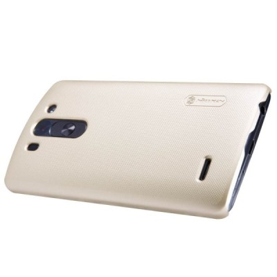 Nillkin Frosted Shield LG G3 S auksinis plastikinis dėklas + apsauginė ekrano plėvelė / Priedai.lt