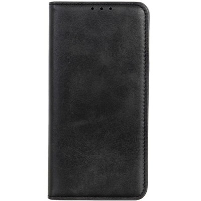 Apple iPhone 16 "Split" чёрный кожаный чехол-книжка | Vacins.lv
