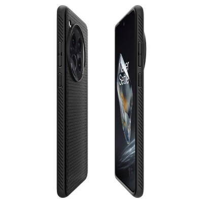 "Spigen" Liquid Air OnePlus 12 чёрный твердый силиконовый чехол | Vacins.lv