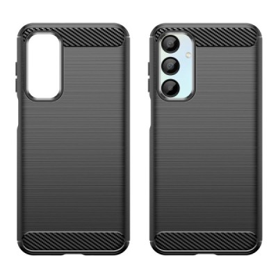 Samsung Galaxy A16 "Carbon" cieta silikona (TPU) melns apvalks | Vacins.lv