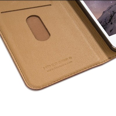 Prabangus „HOCO“ Luxury serijos odinis atverčiamas rudos Apple iPhone 6 Plus (6s Plus) dėklas / Priedai.lt