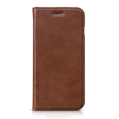 Prabangus „HOCO“ Luxury serijos odinis atverčiamas rudos Apple iPhone 6 Plus (6s Plus) dėklas / Priedai.lt
