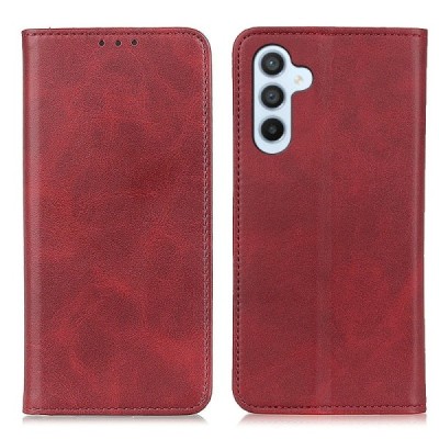 Samsung Galaxy A16 "Split" красный кожаный чехол-книжка | Vacins.lv