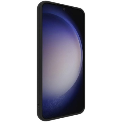 Samsung Galaxy S24 FE "Imak" cieta silikona (TPU) dzidrs (apmāles melnā) apvalks | vacins.lv