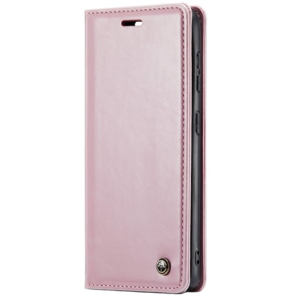 Кожиный чехол-книжка "CaseMe" Leather - розовый (Galaxy A35)