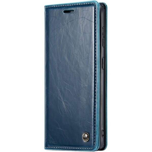Кожиный чехол-книжка "CaseMe" Leather - синий (Galaxy A35)