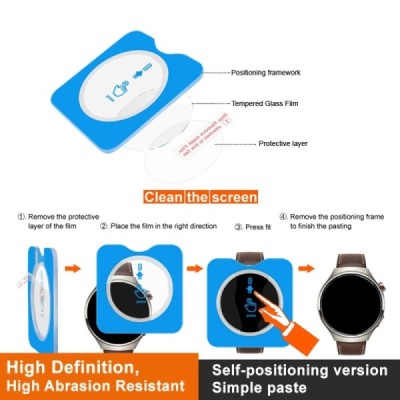 Samsung Galaxy Watch Ultra 47mm „Imak“ 9H Tempered Glass усиленное защитное прозрачный стекло экрана 0,3 mm | Vacins.lv