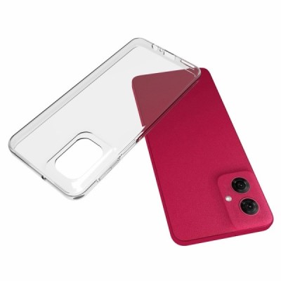 Твердый силиконовый чехол (TPU) для Motorola Moto G55 5G, прозрачный | Vacins.lv