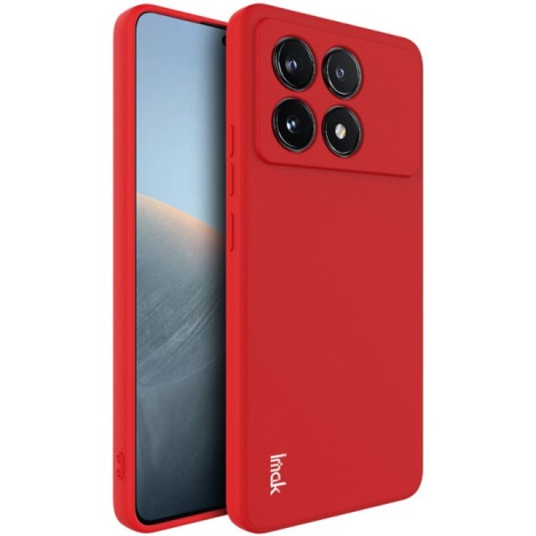 Твердый силиконовый чехол "Imak" (TPU) — красный (Poco X6 Pro 5G / Redmi K70E)