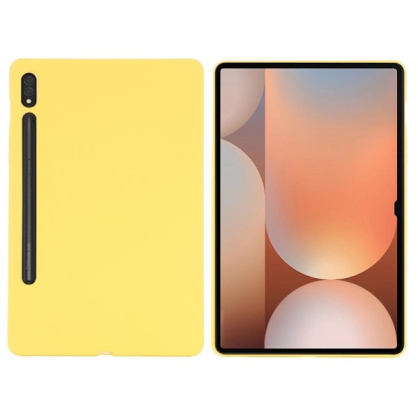 "Shell" cieta silikona (TPU) apvalks - dzeltens (Galaxy Tab S10 Ultra / Tab S9 Ultra)