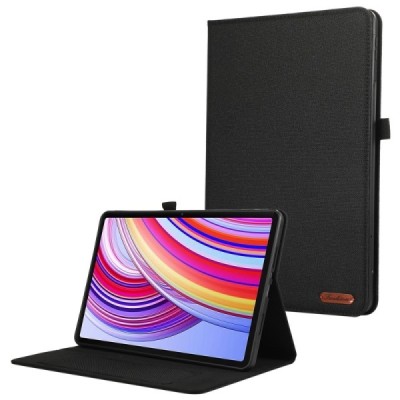 Xiaomi Redmi Pad Pro чёрный текстильный чехол - книжка с местом для стилуса | Vacins.lv