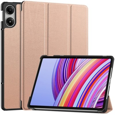 Xiaomi Redmi Pad Pro золотой кожаный чехол-книжка (складной) | Vacins.lv