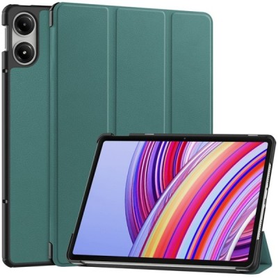 Xiaomi Redmi Pad Pro зелёный кожаный чехол-книжка (складной) | Vacins.lv
