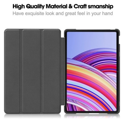 Xiaomi Redmi Pad Pro серый кожаный чехол-книжка (складной) | Vacins.lv