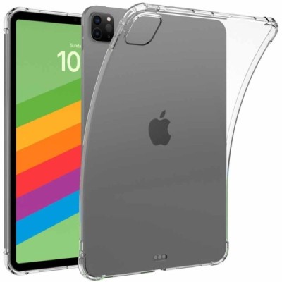 Apple iPad Pro 11 (2025) / 11 (2024) pastiprinātas aizsardzības cieta silikona (TPU) dzidrs apvalks | Vacins.lv