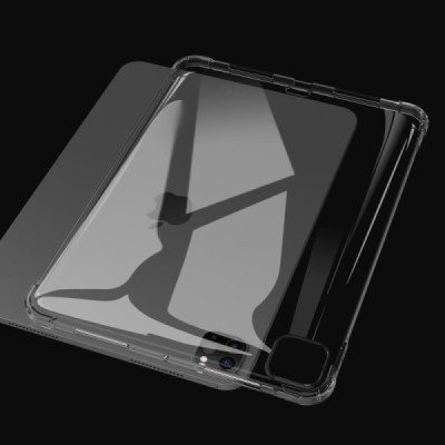 Apple iPad Pro 11 (2025) / 11 (2024) pastiprinātas aizsardzības cieta silikona (TPU) dzidrs apvalks | Vacins.lv