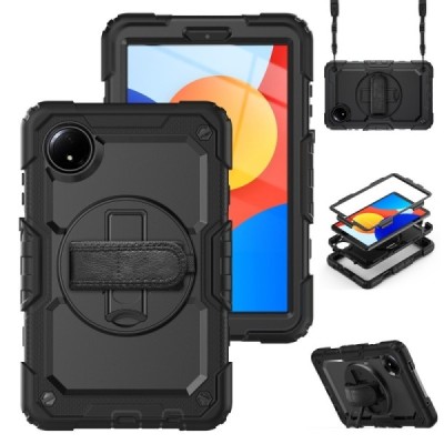 Xiaomi Redmi Pad SE 8,7 pastiprinātas aizsardzības melns (360°) apvalks, vaciņš | Vacins.lv