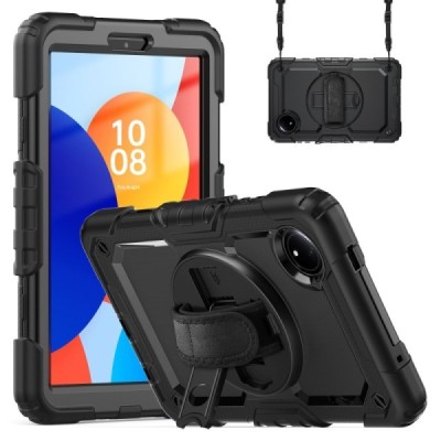 Xiaomi Redmi Pad SE 8,7 pastiprinātas aizsardzības melns (360°) apvalks, vaciņš | Vacins.lv