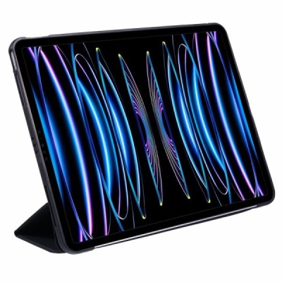 Классический силиконовый чехол-книжка - черный (iPad Air 13 2024 / 2025 / 2026 / iPad Pro 12.9" 2022 / 2021 / 2020)