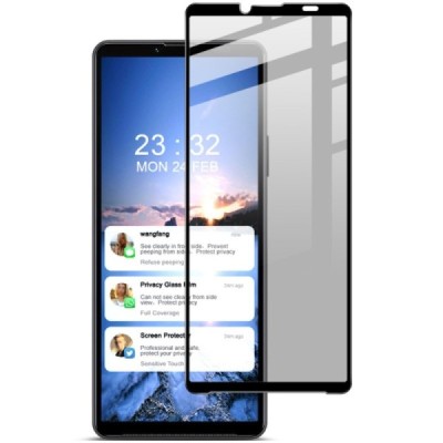 Sony Xperia 10 VI "Imak" 9H Tempered Glass повышенная конфиденциальность, черная защитное стекло для экрана с полным покрытием 0