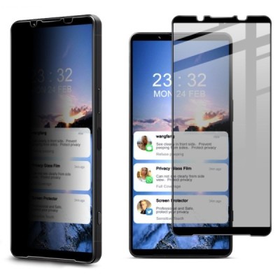 Sony Xperia 1 VI "Imak" Tempered Glass privāta melns ekrāna aizsargstikls | Vacins.lv