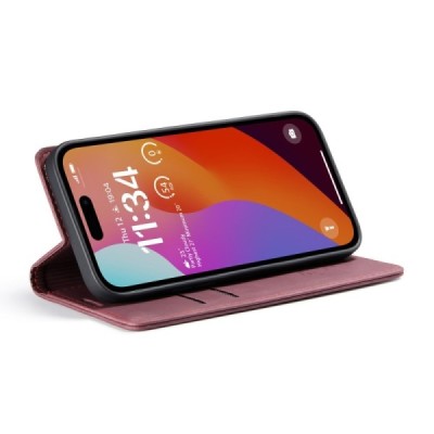 Google Pixel 9 Pro XL CaseMe Retro открываемый, бордовый, кожаный чехол – книжка | Vacins.lv