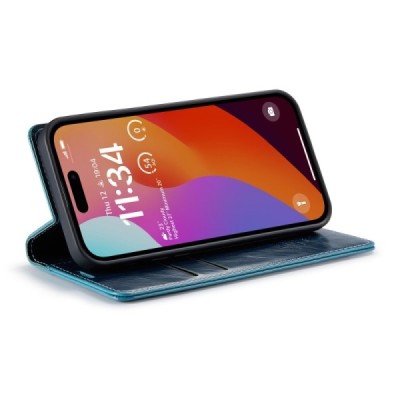 Samsung Galaxy A35 CaseMe Leather открываемый, cинего цвета, кожаный чехол – книжка | Vacins.lv
