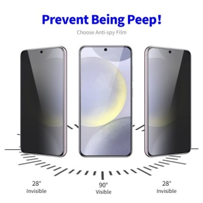 Samsung Galaxy S24 FE "Hat-Prince" Tempered Glass privāta melns ekrāna aizsargstikls | Vacins.lv