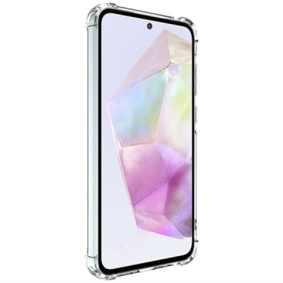 Samsung Galaxy A35 "Imak" усиленный твердый силиконовый TPU прозрачный чехол | Vacins.lv