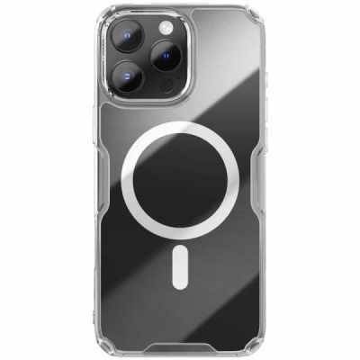 Apple iPhone 16 Pro "Nillkin" Nature TPU Pro Magnetic MagSafe dzidrs, caurspīdīgs cieta silikona apvalks | vacins.lv