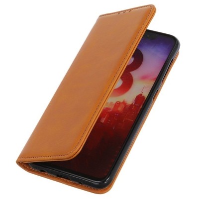 Samsung Galaxy S24 FE "Split" светло-коричневый кожаный чехол-книжка | Vacins.lv