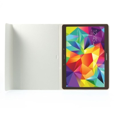 Samsung Galaxy Tab S 10.5 (T805, T800) atverčiamas baltas odinis dėklas / Priedai.lt