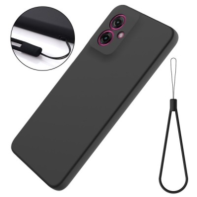 Motorola Moto G55 5G "Shell" твердый (TPU) силиконовый чехол - чёрный | Vacins.lv