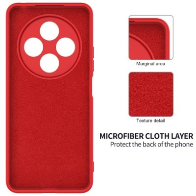 Xiaomi Redmi 14C, 14R, A4, Poco C75 4G "Shell" твердый (TPU) силиконовый чехол - красный | Vacins.lv