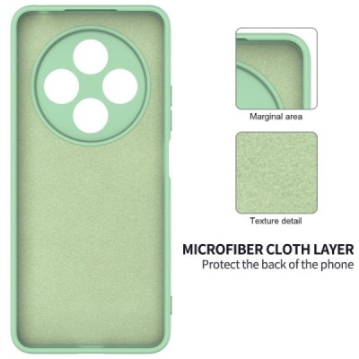 Xiaomi Redmi 14C, 14R, A4, Poco C75 4G "Shell" cieta silikona (TPU) apvalks - zaļš | vacins.lv