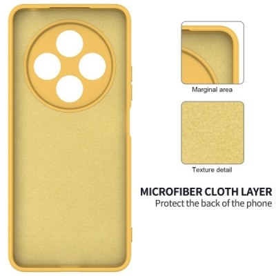 Xiaomi Redmi 14C, 14R, A4, Poco C75 4G "Shell" твердый (TPU) силиконовый чехол - жёлтый | Vacins.lv
