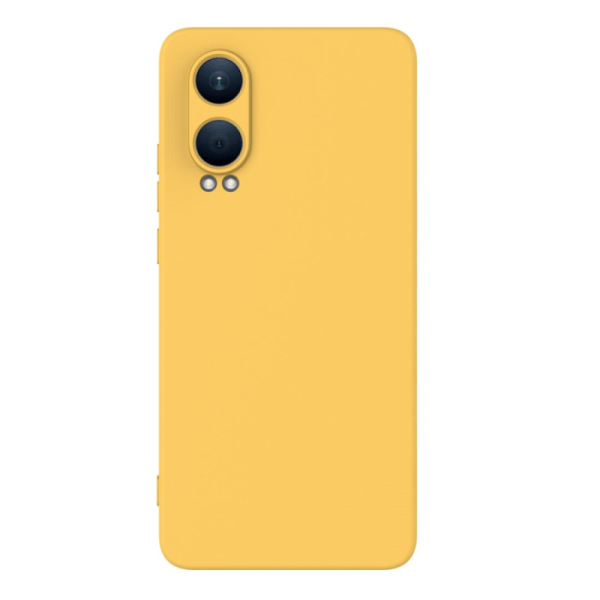 "Shell" cieta silikona (TPU) apvalks - dzeltens (OnePlus Nord CE4 Lite 5G)
