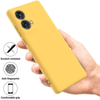 Motorola Moto G85 5G (S50 Neo 5G) "Shell" твердый (TPU) силиконовый чехол - жёлтый | Vacins.lv