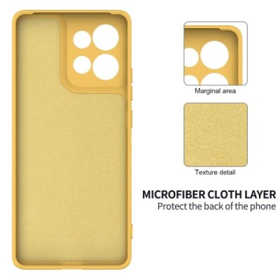 "Shell" cieta silikona (TPU) apvalks - dzeltens (Motorola Edge 60 Neo / Edge 50 Neo / Moto S50 / ThinkPhone 25)