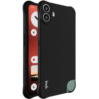 Nothing CMF Phone 1 "Imak" pastiprinātas aizsardzības cieta silikona matēta (TPU) melns vāciņš | Vacins.lv