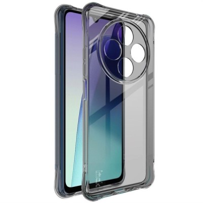 Xiaomi Redmi 14C, 14R, A4, Poco C75 4G, Poco M7 5G. "Imak" pastiprinātas aizsardzības cieta silikona (TPU) caurspīdīgs pelēks vā