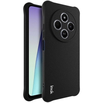 Xiaomi Redmi 14C, 14R, A4, Poco C75 4G, Poco M7 5G "Imak" pastiprinātas aizsardzības cieta silikona matēta (TPU) melns vāciņš |