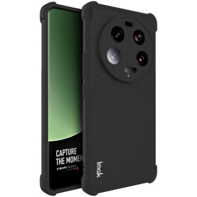 Xiaomi 13 Ultra "Imak" усиленный твердый силиконовый матовый чехол TPU - чёрный | Vacins.lv