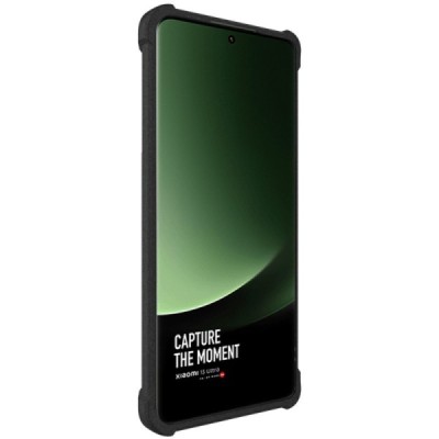 Xiaomi 13 Ultra "Imak" усиленный твердый силиконовый матовый чехол TPU - чёрный | Vacins.lv