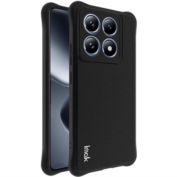 "Imak" pastiprinātas aizsardzības cieta silikona matēta (TPU) apvalks - melns (Xiaomi 14T Pro)