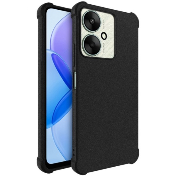"Imak" pastiprinātas aizsardzības cieta silikona matēta (TPU) apvalks - melns (Redmi 13C / 13R 5G / Poco C65 4G / Poco M6 5G)