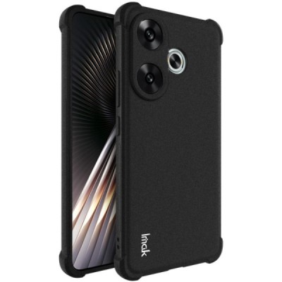 Poco F6 5G "Imak" усиленный твердый силиконовый матовый чехол TPU - чёрный | Vacins.lv