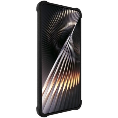 Poco F6 5G "Imak" усиленный твердый силиконовый матовый чехол TPU - чёрный | Vacins.lv