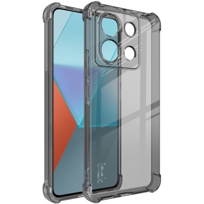 Xiaomi Redmi Note 13 Pro 5G (Poco X6 5G) "Imak" усиленный твердый силиконовый TPU прозрачный, серый чехол | Vacins.lv